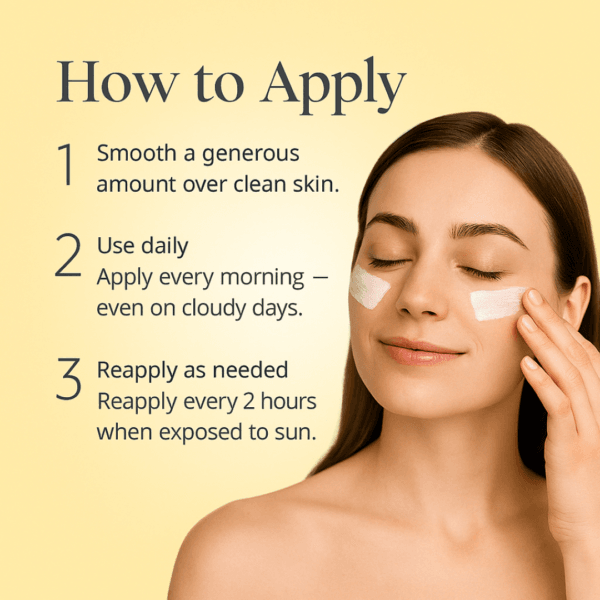 Woman applying Insane Glow SPF 15 Mineral Sunscreen